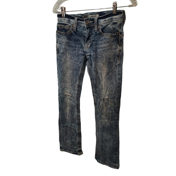 BKE Denim Aiden Distressed Acid Washed Jeans 25R - Picture 4 of 7